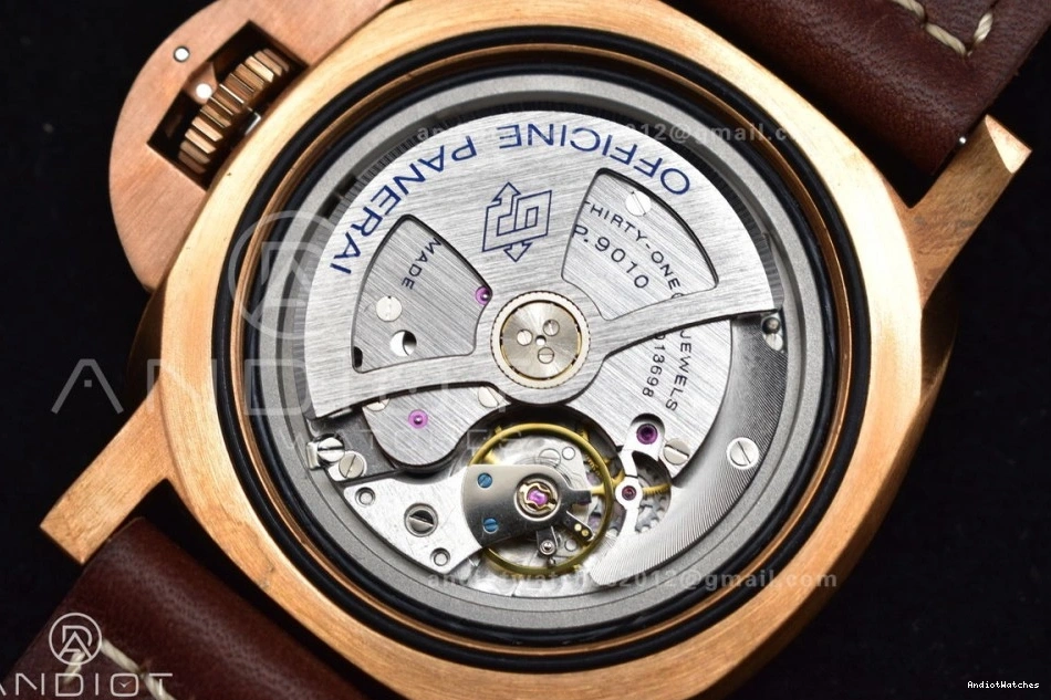 and on Strap 995 V Brown Brown Best P.9010 VSF Clone Bezel Bronzo PAM968 Calfskin Ceramic Dial Edition SunProtective 1:1 0429